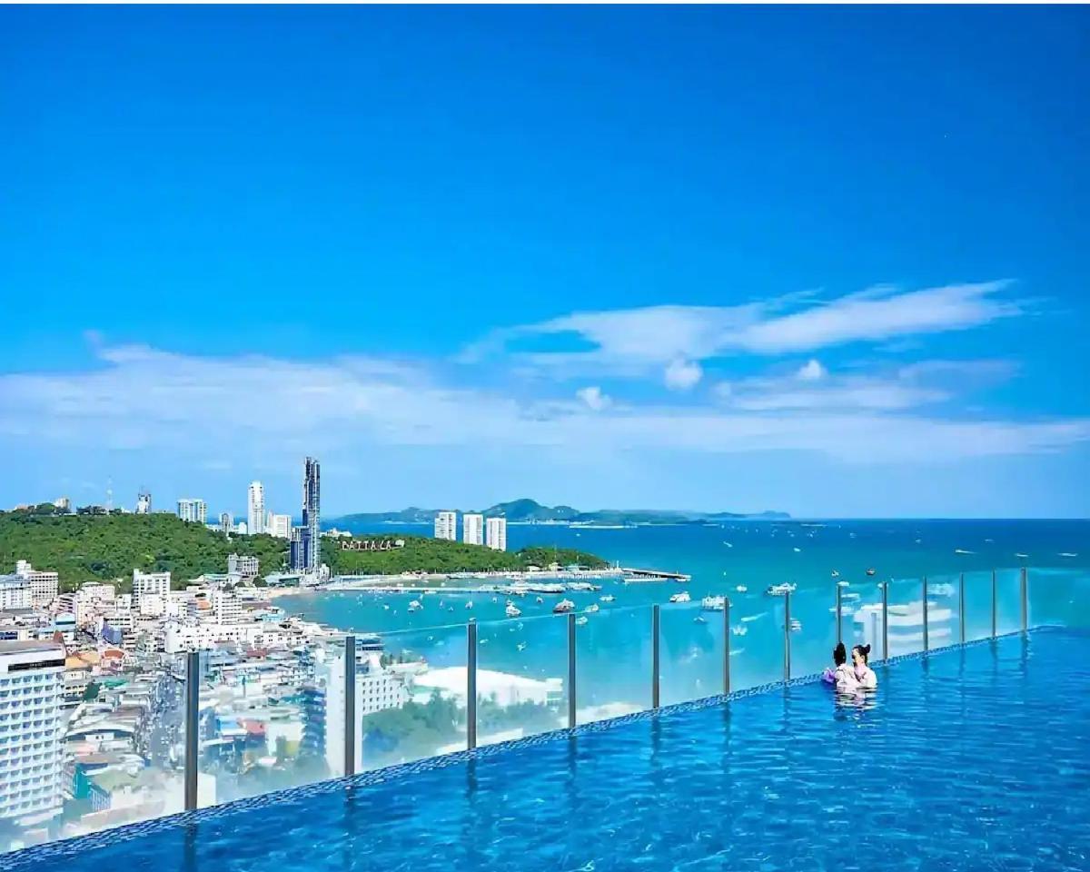Central Pattaya - Sea View Large Balcony Condo With Infinity Pool Kültér fotó